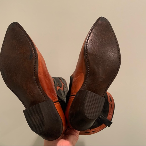 Vintage Dingo Ladies Fire Cowboy Cowgirl Boots 80s 7 USA - Picture 9 of 14